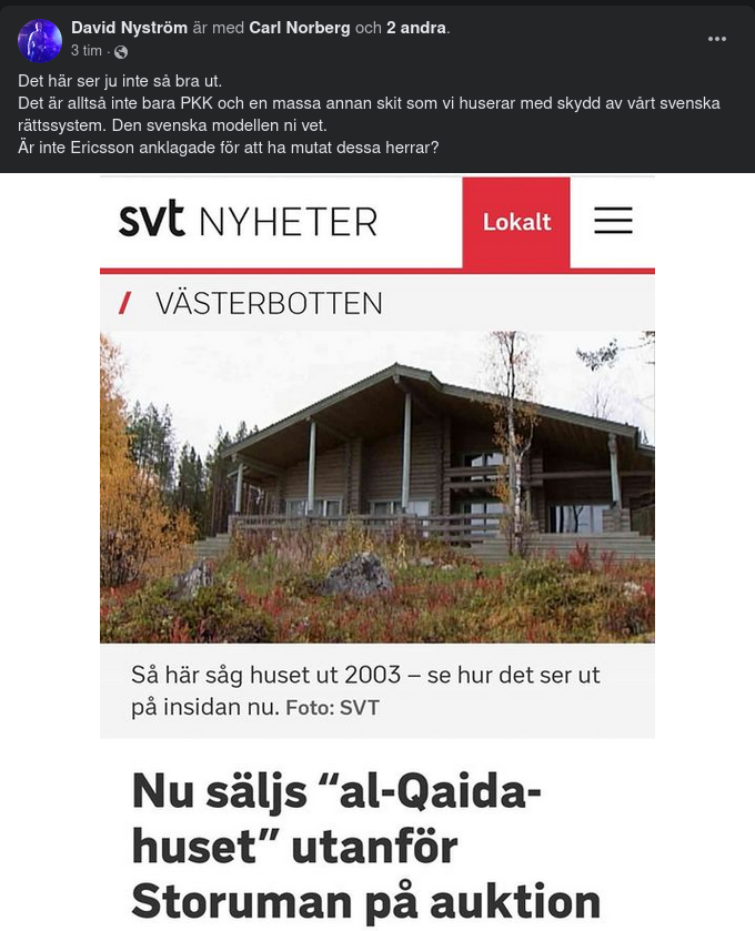 Al-Qaida-Hset Utanför Storuman På Auktion