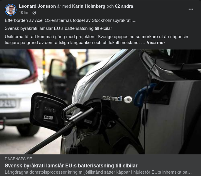 Miljötillstånd & Svensk Mineralutvinning För Elbilar