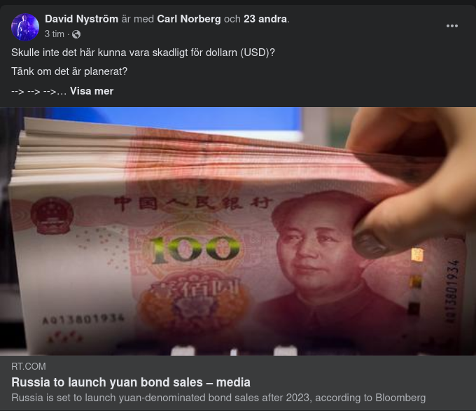 Ryssland Lanserar Försäljning Av Yuan-Obligationer