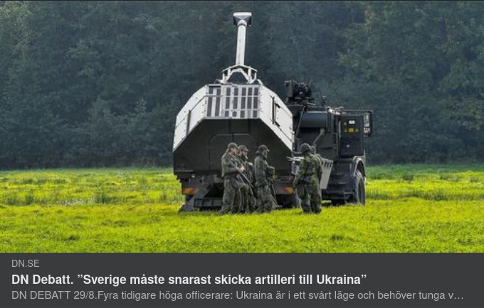 Sverige Måste Skicka Artilleri Till Ukraina Snarast I DN