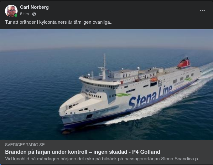 Färjebrand Under Kontroll