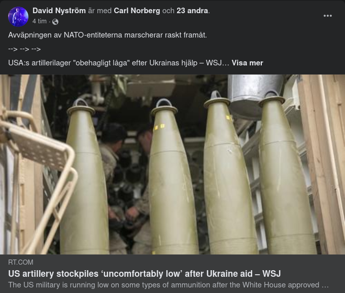 Obekvämt Lågt Amerikanskt Artillerilager Efter Ukrainahjälp