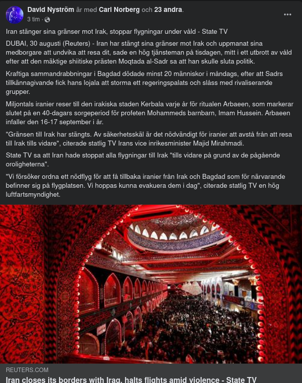Iran Stänger Gräns Till Oroligt Irak
