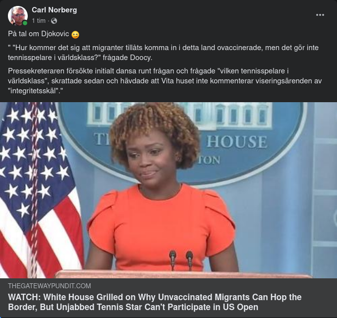 Ovaxxade Migranter & Tennisspelare