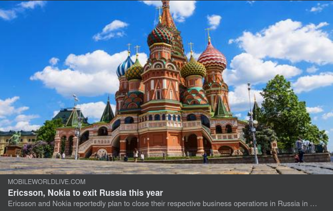 Ericsson & Nokia Lämnar Ryssland I År