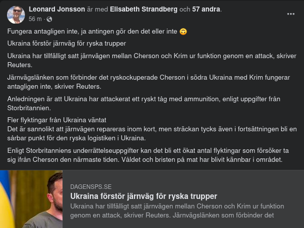 Järnvägsförstörande Ukraina