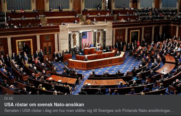 USA Röstar Om Svensk Nato-Ansökan