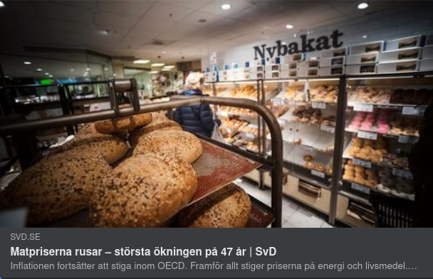 Matpriser & Inflödande Betalningsmedel