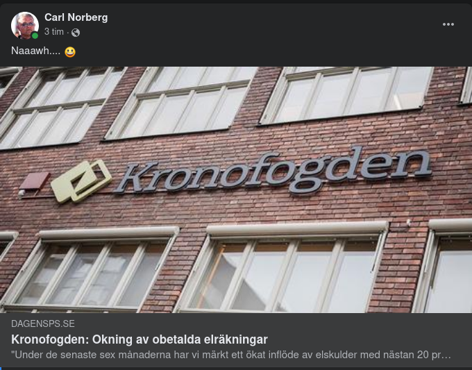 Ökat Antal Elräkningar Hos Kronofogden