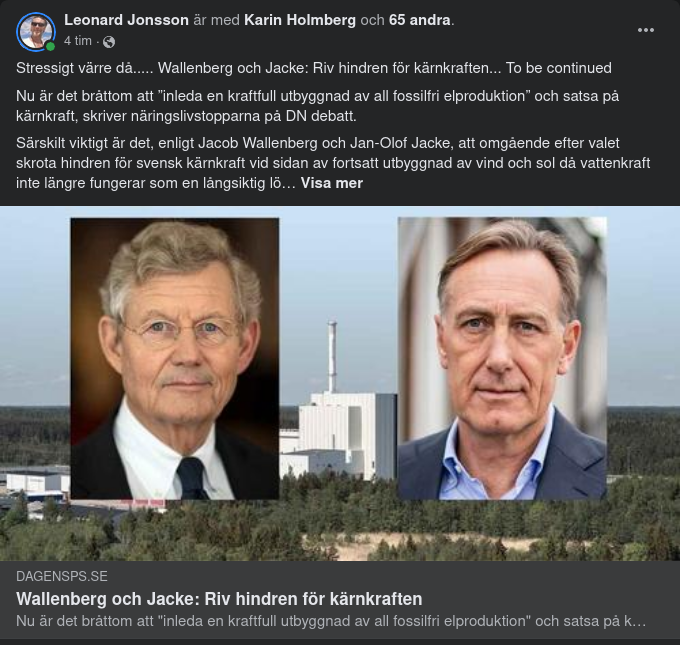 Walle & Jacke Vill Riva Kärnkraftshinder