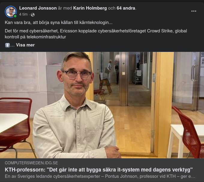 KTH-Professor Om It-Systemsäkerhet