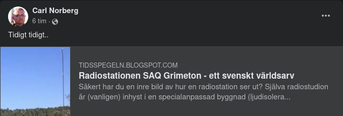 Grimeton - Tidigt Tidigt