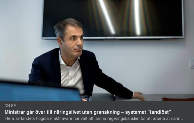 Ogranskat Från Minister Till Näringsliv
