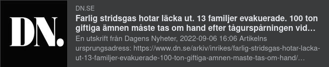 50 Ton Etylenoxid Från 1997