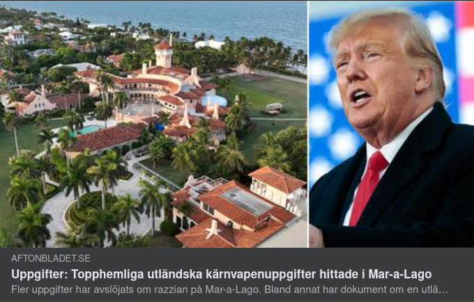 Rapporterade Mar-A-Lago Fynd I Aftonblasket & Gateway Pundit