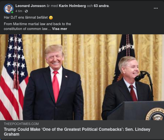 Lindsey Tror Trump Kan Göra Storstilad Comeback