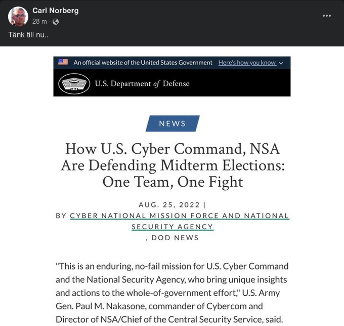 Cyberförsvarat Amerikanskt Val