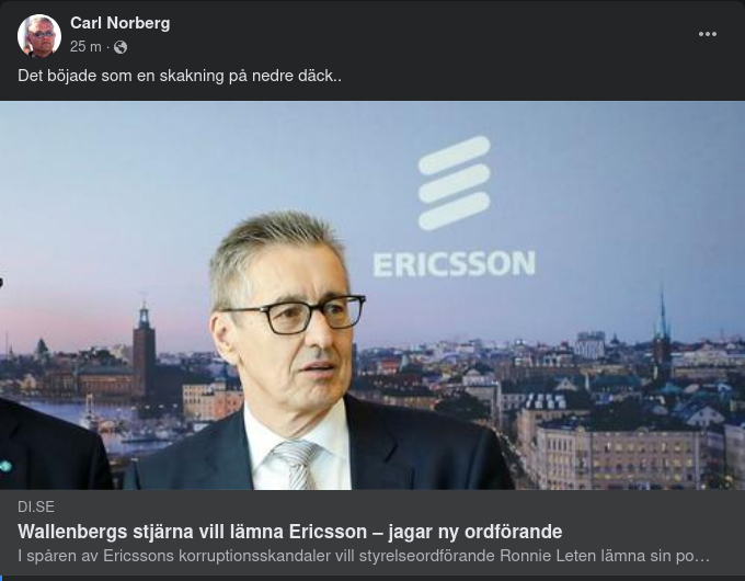 Ronnie Leten Vill Lämna Ericsson