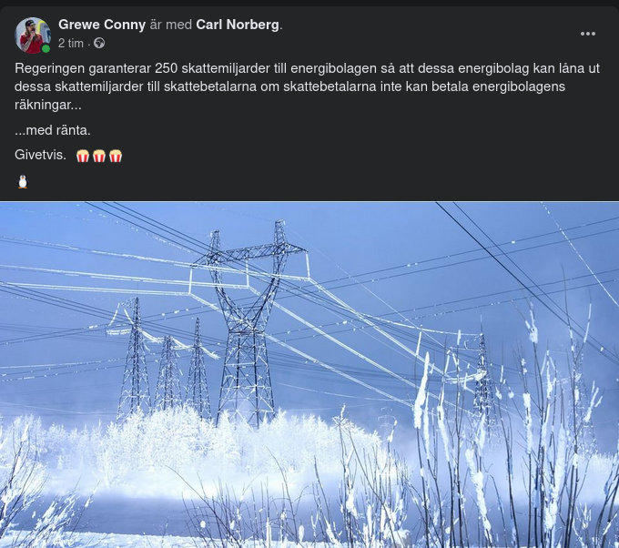 Energibolagsräkningsbetalningsarrangemang