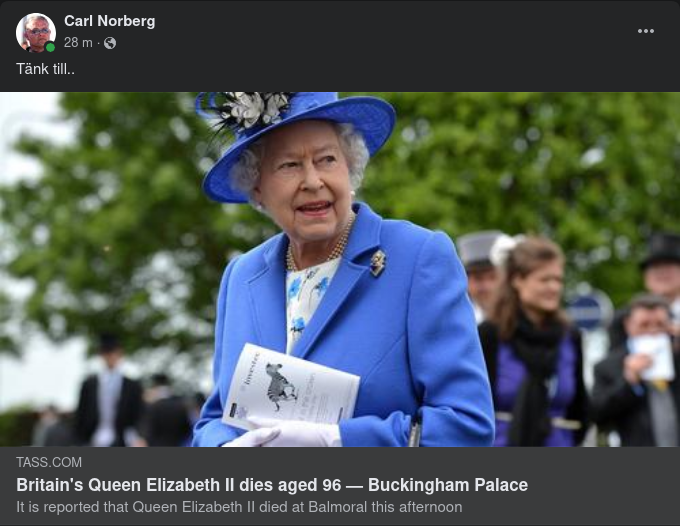 Drottning Elizabeth II Död