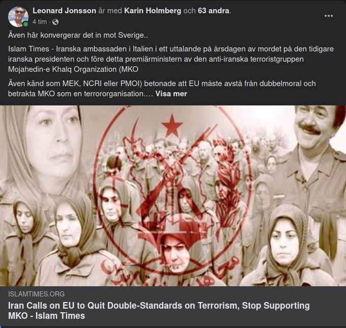 Sverige Terroristorganisationsvärd Enligt Iran