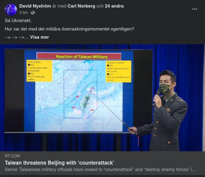 Taiwan Hotar Kina Med "Motattack"