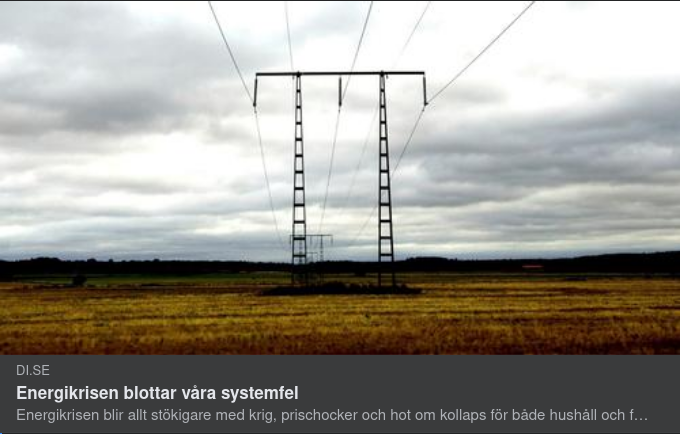 Systemfelsblottande Elektrisk Soppa Med Statliga Utspel, Oligopol & Wallenbergsfären Igen