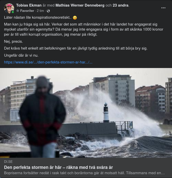 Den Perfekta Stormen Är Här Skriver DI