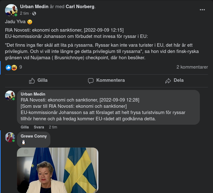 EU-Ylva Litar Inte På Ryssarna