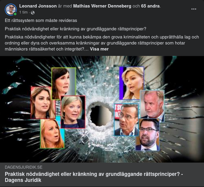 Partipolitiken & Det Svenska Rättssystemet