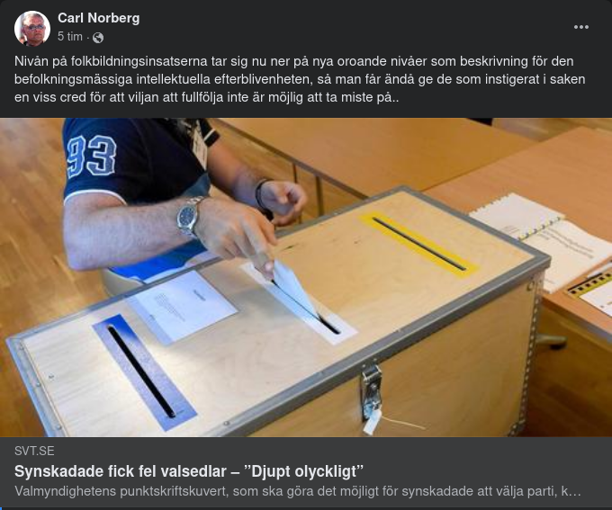 Fel Valsedlar Till Synskadade