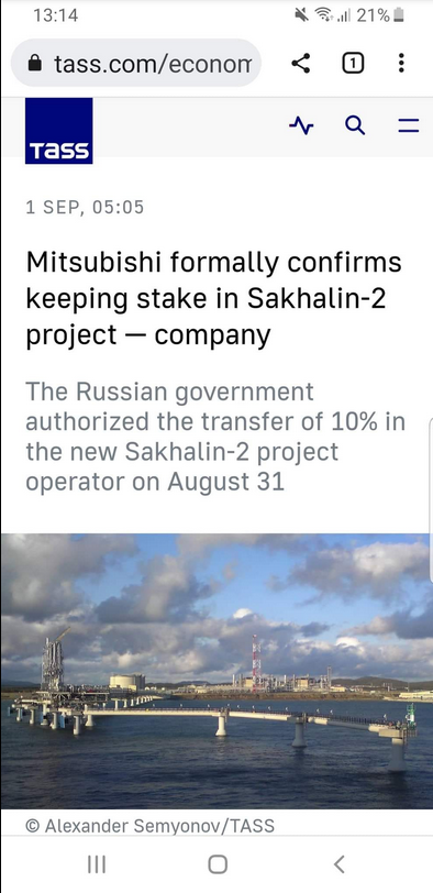 Mitsubishi Kvar I Sakhalin-2 Projektet