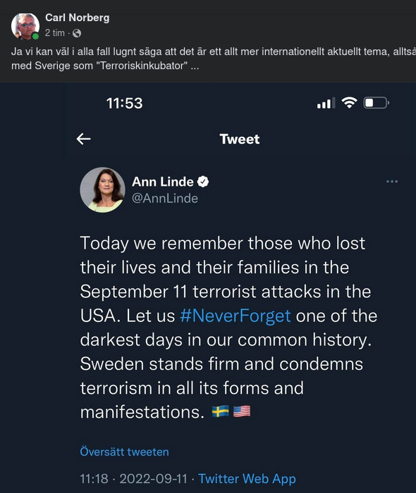 Linde Fördömer Alla Sorter & Manifestationer Av Terrorism