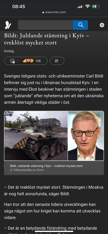 Bildsköne Kalle Beskriver Jubel I Kiev