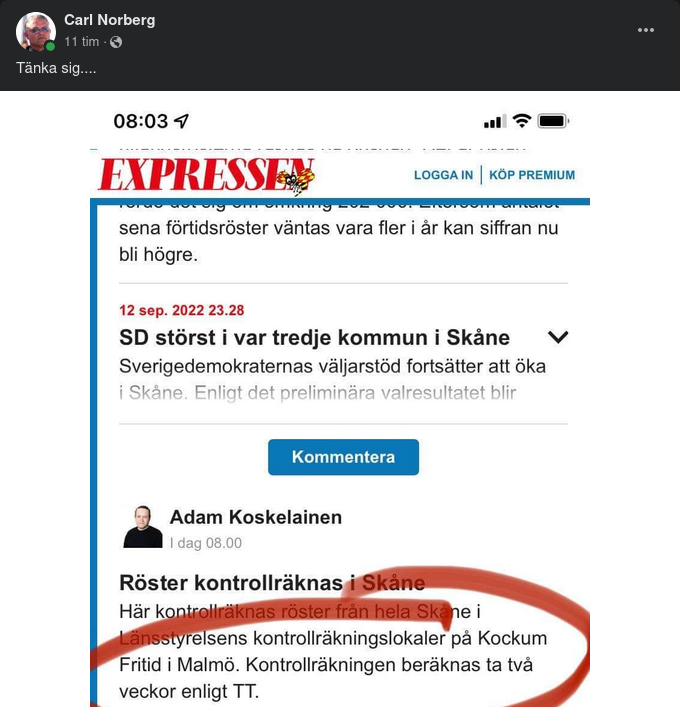 Två Veckors Kontrollräkning