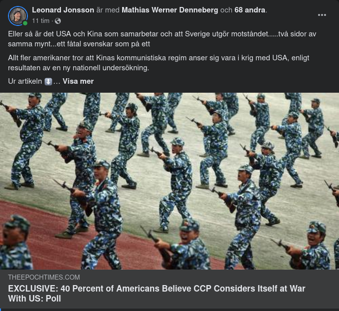 Amerikansk Opinion Om Kinas Kommunistregims Krigssyn