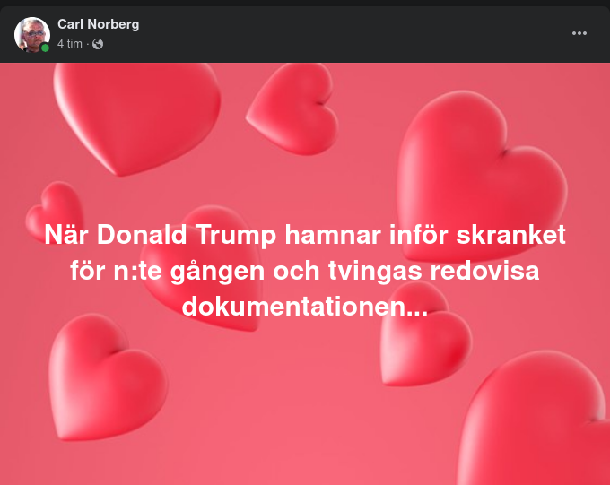 Dokumentationsredovisningstvingad Trump