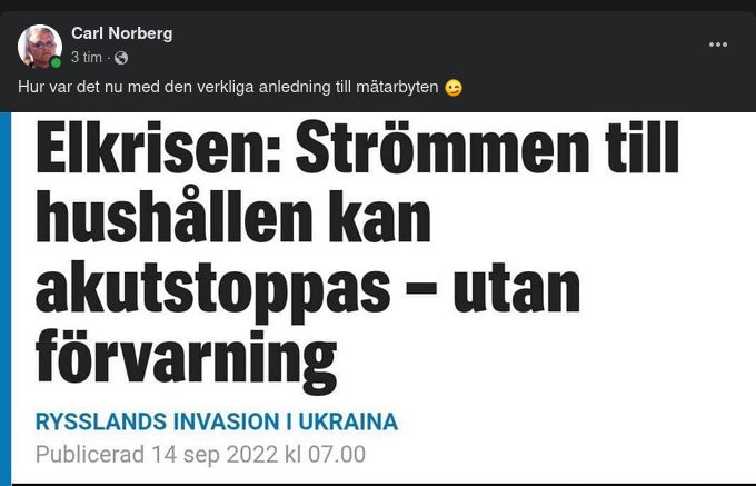 Akutstoppad Hushållsel Möjligt