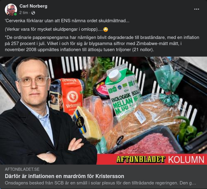 Cervenka Fortsatt Utan Skuldmättnad