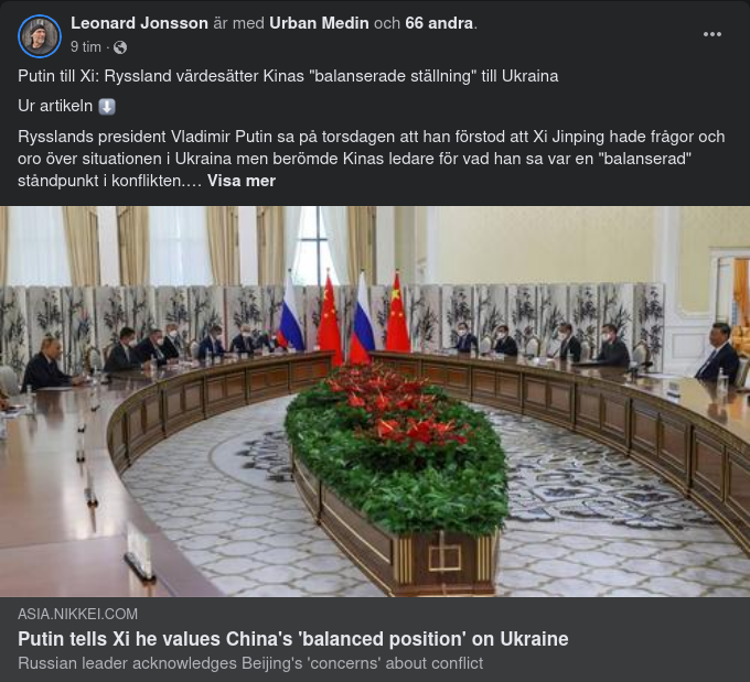 Samarkand-Samtal Mellan Putin & Xi