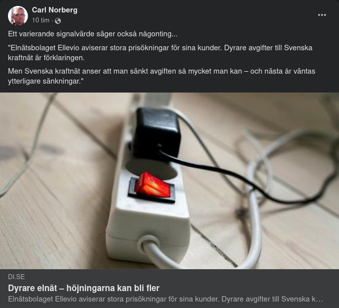 Elnätsprishöjningar & Sänkningar