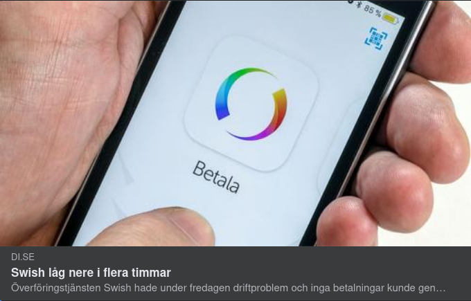 Swish Nere I Flera Timmar