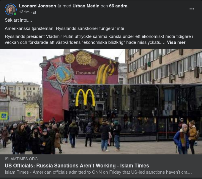 Kina, Ryssland & Misslyckade Sanktioner