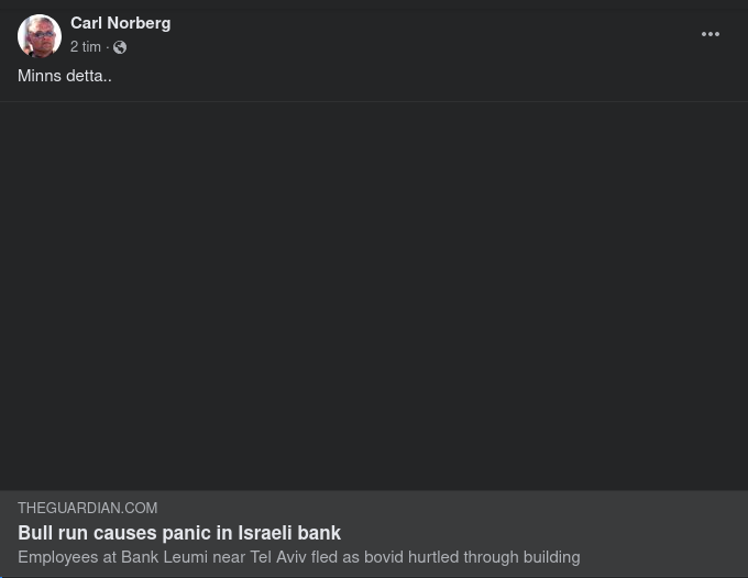 Tjurrusning I Israelisk Bank
