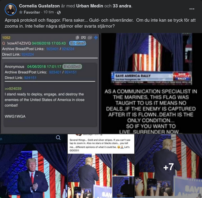 Stjärnlöst Flaggat På Trump-Rally