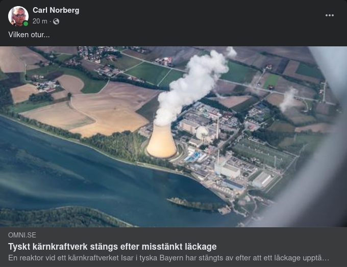 Misstänkt Läckage Stänger Tyskt Kärnkraftverk