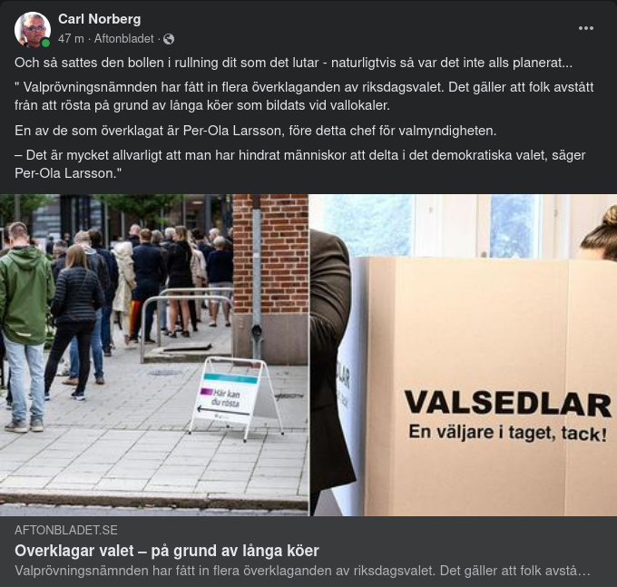 För Långa Köer Grund För Valöverklagan
