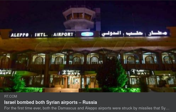 Israel Bombade Bägge Flygplatserna I Syrien