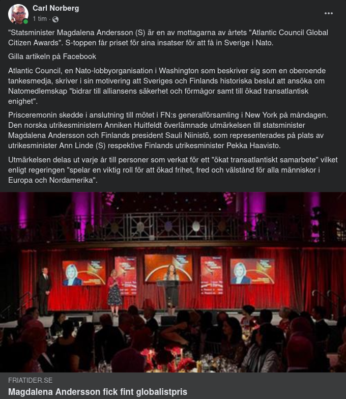 Fint Globalistpris Till Magdalena