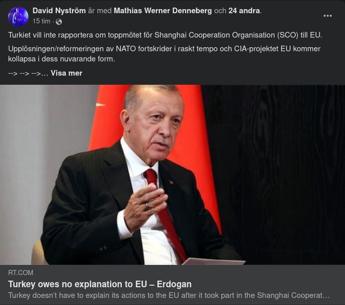 Erdoğan Vill Inte Berätta Om SCO-Möte För EU